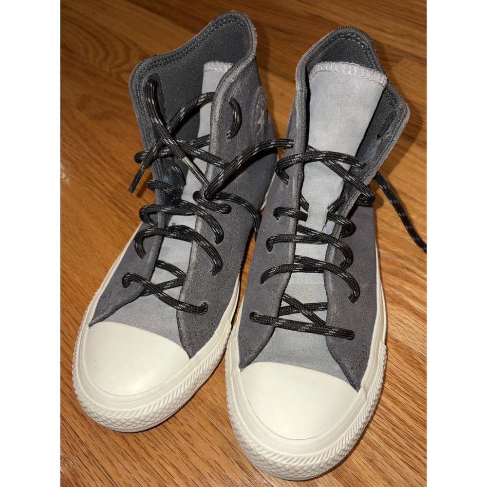 Converse‎ Chuck Taylor All Star Hi Suede Shoes Gray Egret Mens 3 Womens 5 EUC